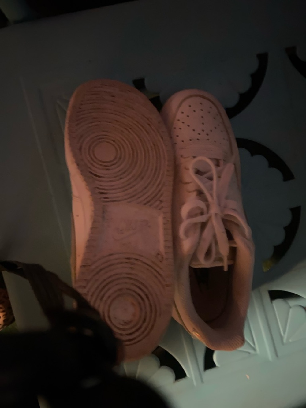 Nike White Sneakers with Holographic Swoosh - Picture 3 of 5